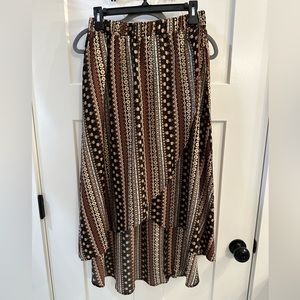 Aztec High Low Skirt